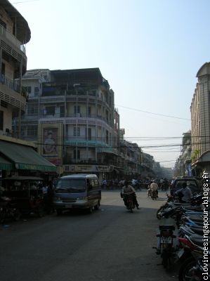vue de Phnom Penh depuis l'hôtel